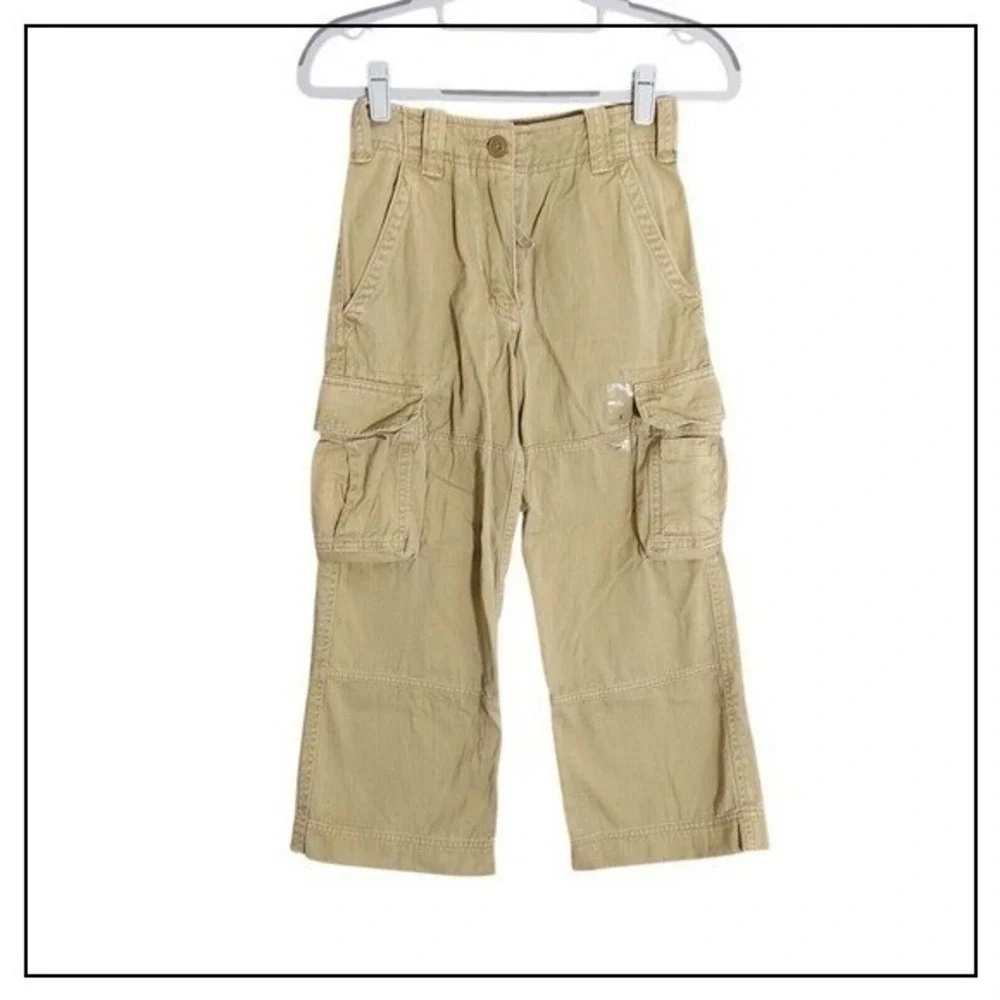 Abercrombie Fitch Cargo 7 Khaki Streetwear Paratrooper Utility Baggy Wide Leg‎